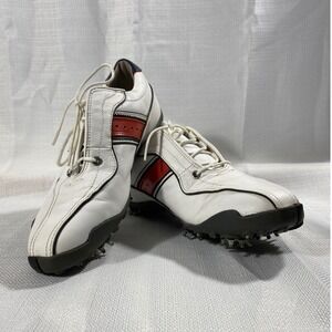 FootJoy LoPro Collection Mens Golf Shoes White Red Navy Leather 97160 Size 7M